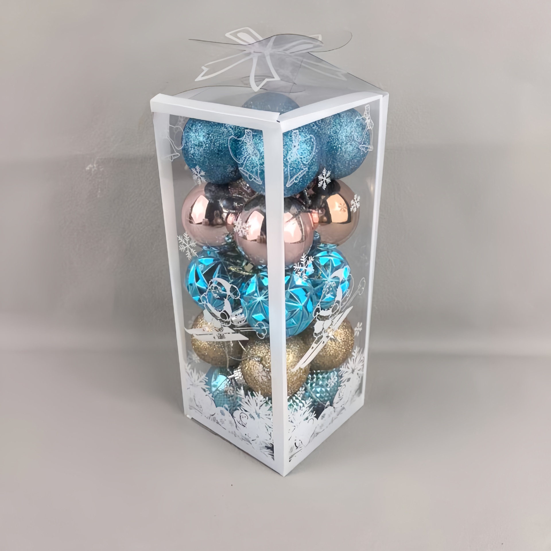 Nuevos adornos de Navidad transfronterizos colgantes bolas de Navidad set bolas de Navidad colgantes de árbol de Navidad caja de regalo bolas de Navidad P