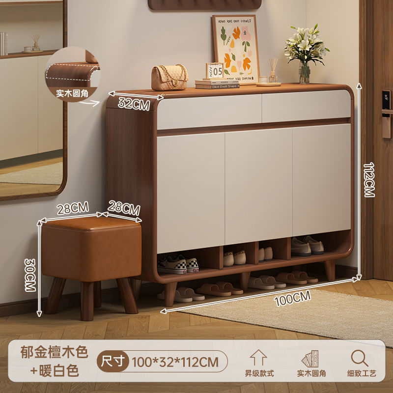 [핫셀 추천 원목 둥근 모서리] 문 3개와 서랍 2개 튤립 백단 화이트 100