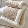 Type A velvet - milk tea color - 100cm*152cm [antibacterial, warm, comfortable and skin-friendly]