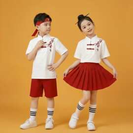 六一儿童演出服小学生班服诗歌朗诵中小学生演出中国合唱运动会