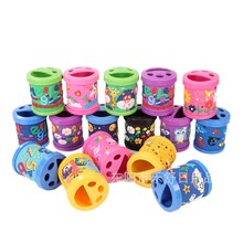 卡通可爱3D立体马克杯漱口杯笔筒水杯两用卡通加厚套皮软胶笔筒杯