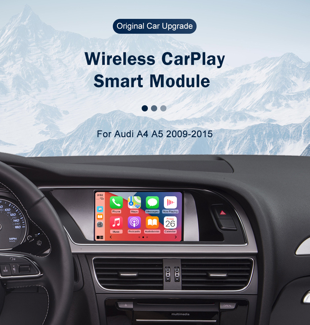 RoAd Engine Interconnection Wireless CArPlAy Is SuitAble for Audi A4 A5 2009-2015 Decoder Mode