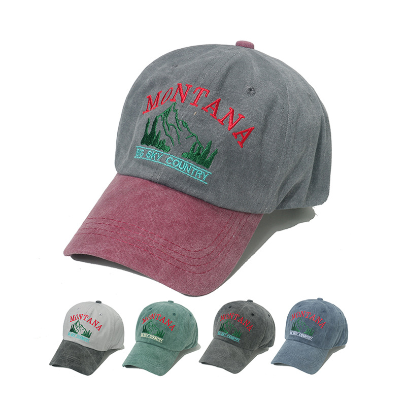 Baseball Cap Vintage Mountain Peak Embroidered Hat For Men_voghion.com