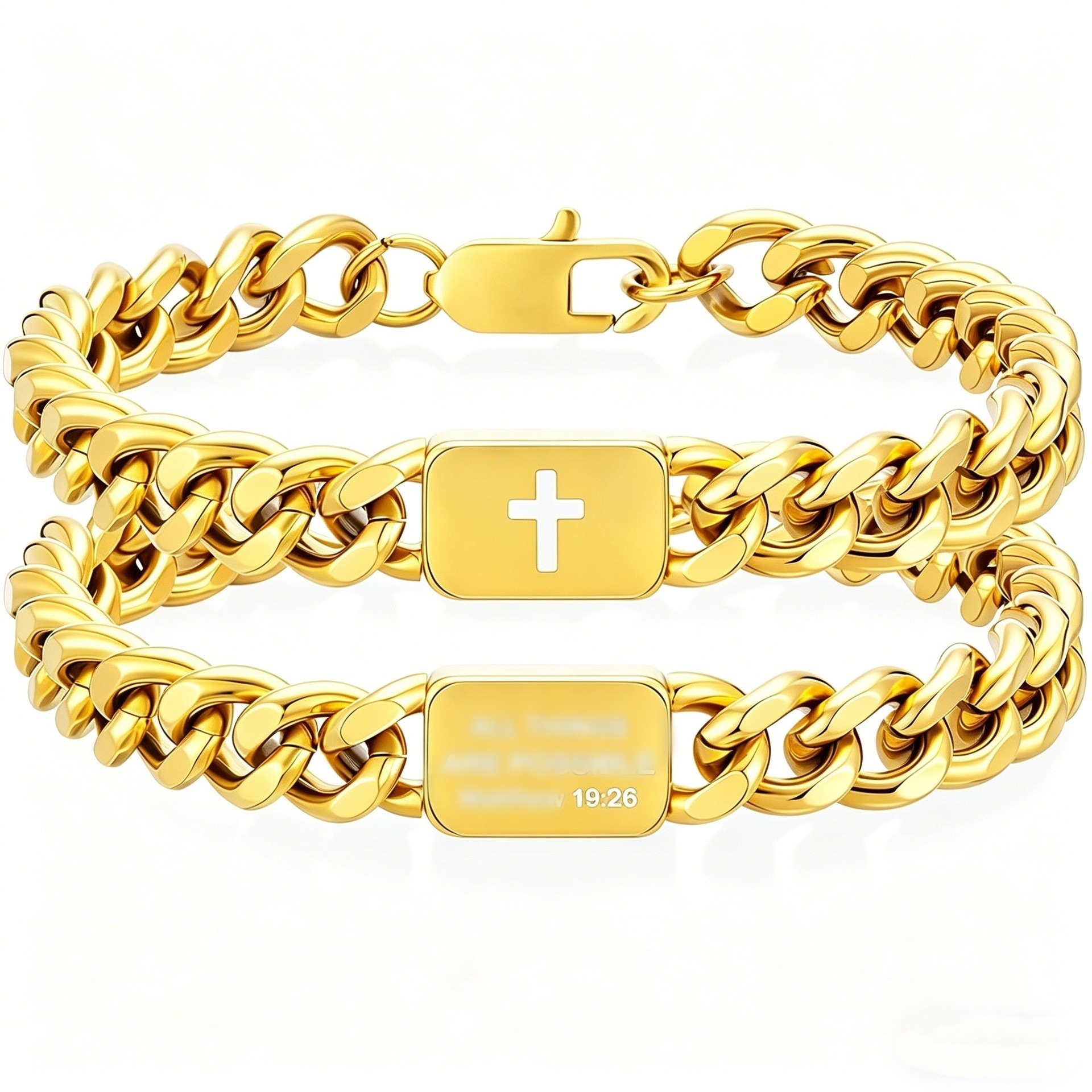 Gold bracelet 19:26