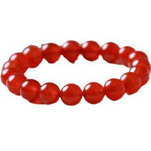 天然正品红玛瑙手串 本命年玉髓文玩手链男女通用 礼品