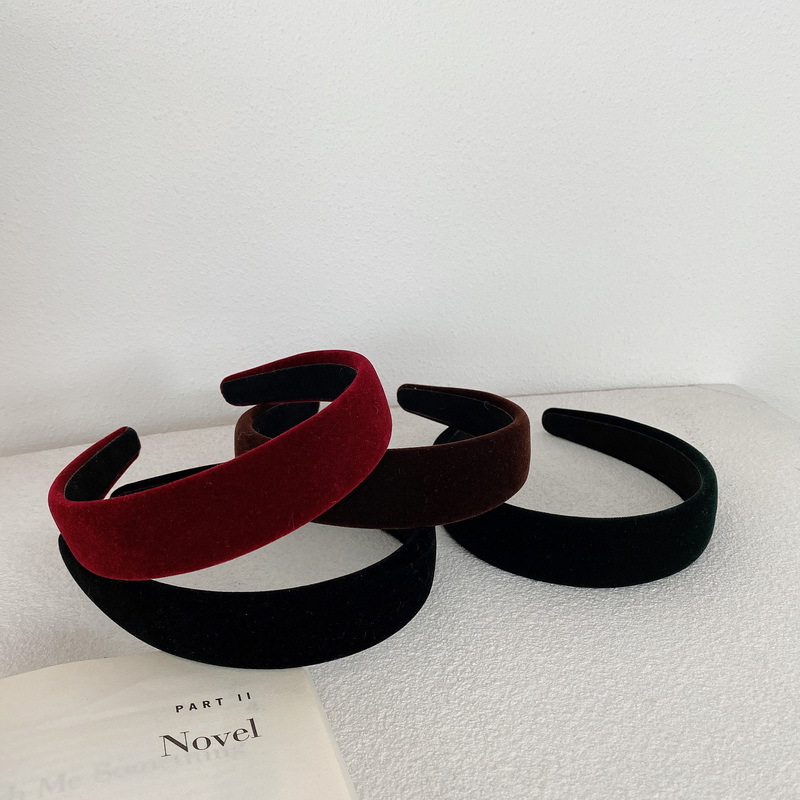 智贝详情图_12气质复古丝绒纯色网红少女宽边韩国发带压发发卡