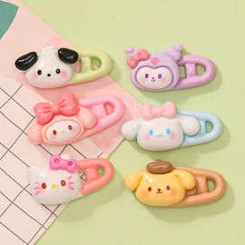 可爱卡通小狗猫咪别针 diy手工奶油胶手机壳发夹鞋扣树脂饰品配件