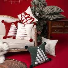 圣诞树抱枕套卧室床头枕套办公室倚靠枕套客厅沙发靠枕圣诞靠垫套