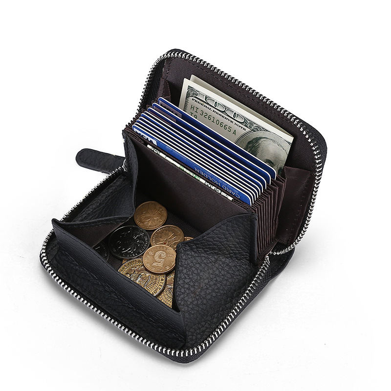 アマゾン日本 RFID 盗難防止ブラシオルガンカードバッグ大容量カードスロット本物のピックアップバッグコインコインバッグ卸売