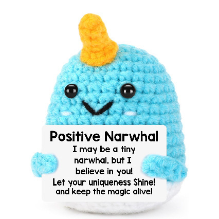 新品跨境亚马逊热销 Crochet Positive ice cream 毛线玩偶励志卡|undefined