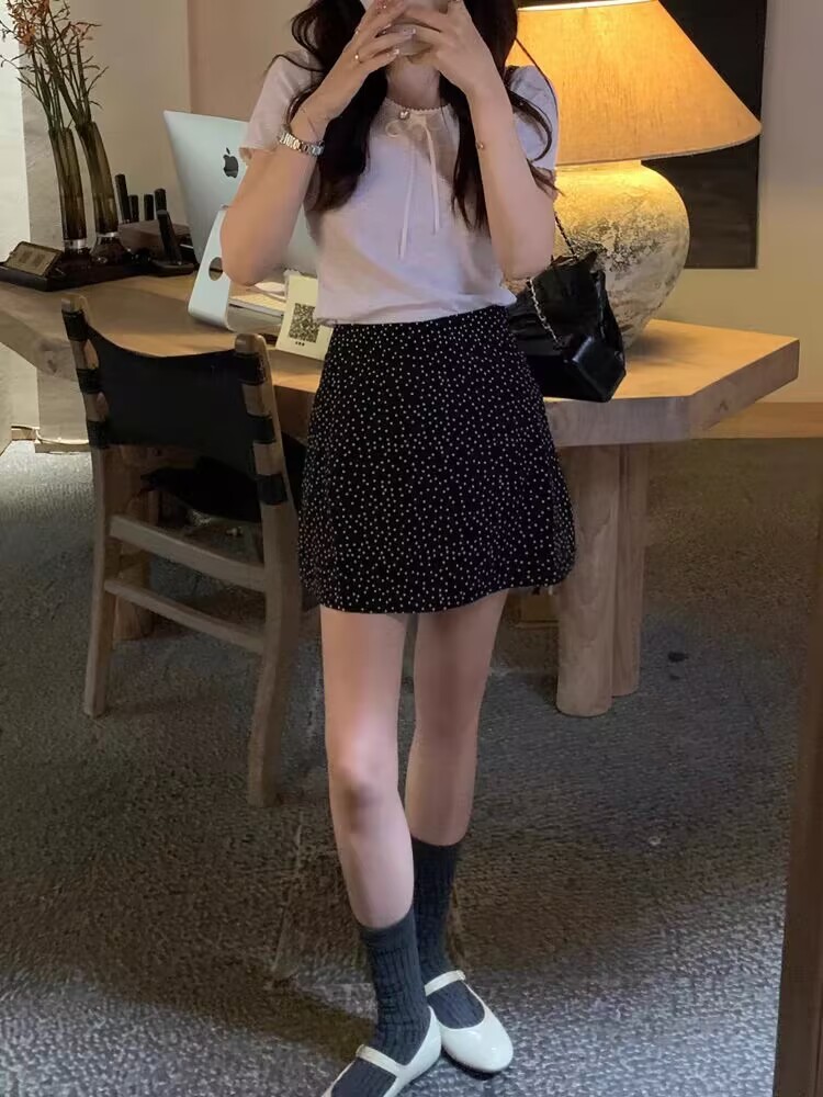 Summer Polka Dot Mini Skirt Image 5
