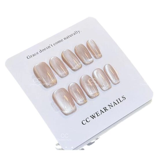 Wave point short handmade cat's eye cute wearing color removable patch nail nail female 128-136