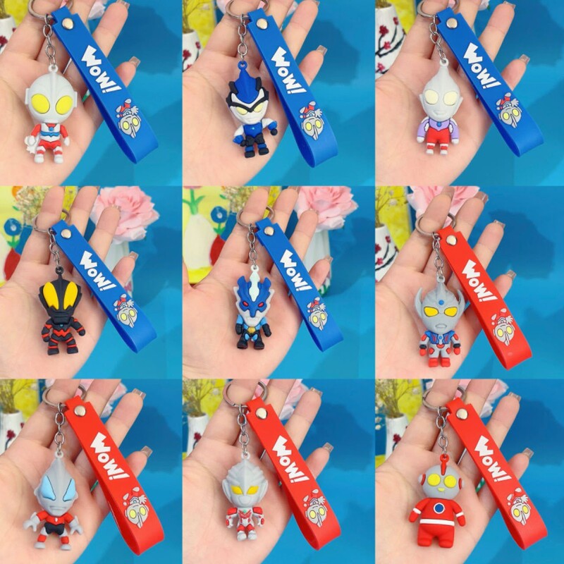 Cartoon Superhero Superman Pendant Keychain Children's Day Gift Car Backpack Decoration