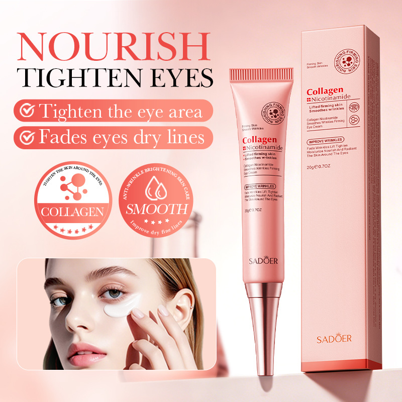 Cross-Border Sadoer Collagen Niacinamide Firming Eye Cream 20g Foreign Trade Skin Care Products Wholesale
