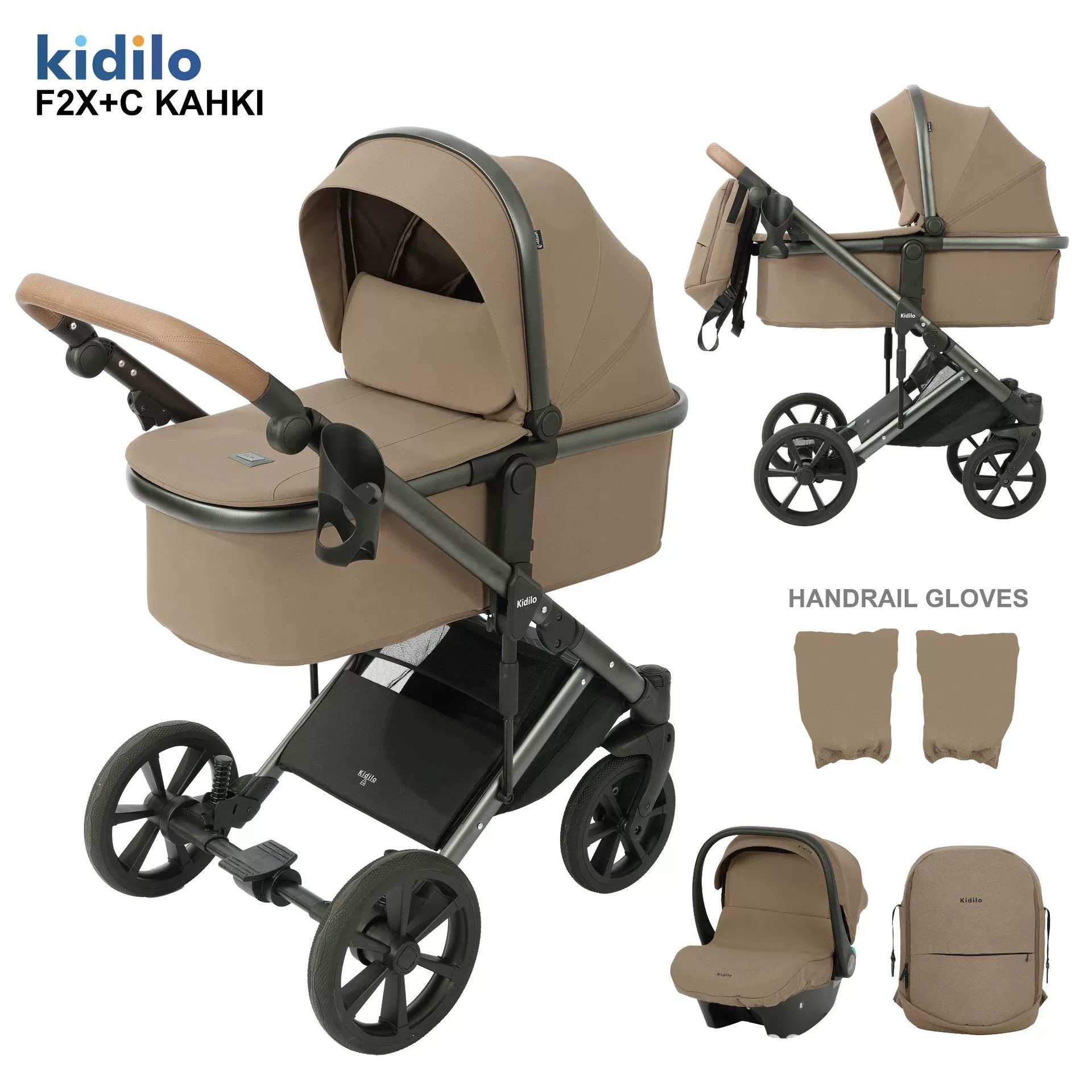 Детские прогулочные коляски Kidilo High Landscape: сидение и лежание, двухсторонний, легкий, 3-в-1 карманный автомобиль, оптовая закупка