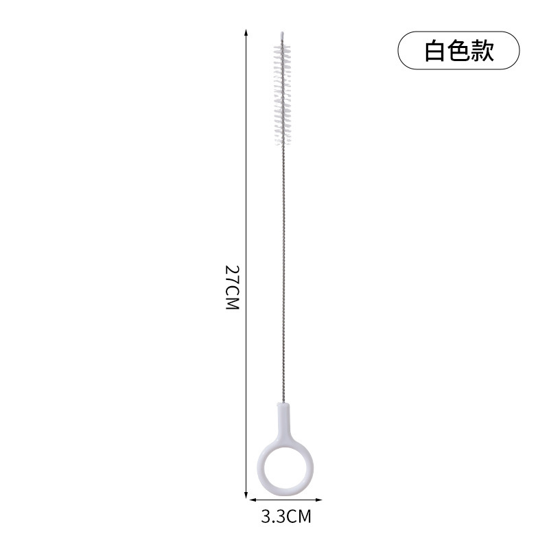 跨境圆环手柄婴儿吸管刷奶嘴刷儿童水杯吸管刷清洁刷子细毛刷加长|undefined