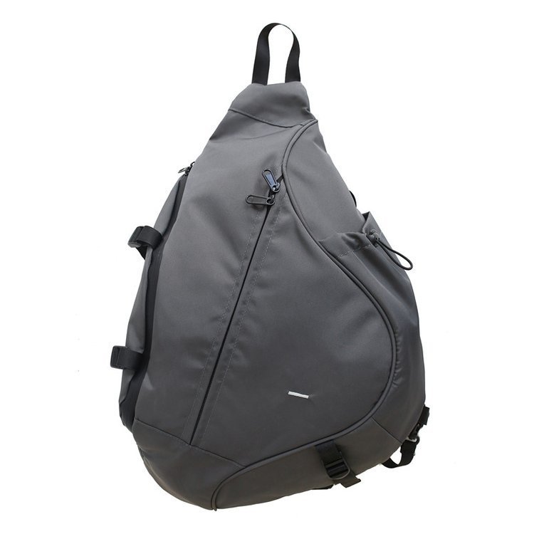 Workwear crossbody bag, men's trendy nylon sportswear casual bag, solid color single-shoulder bag for students, men's functional crossbody backpack undefined