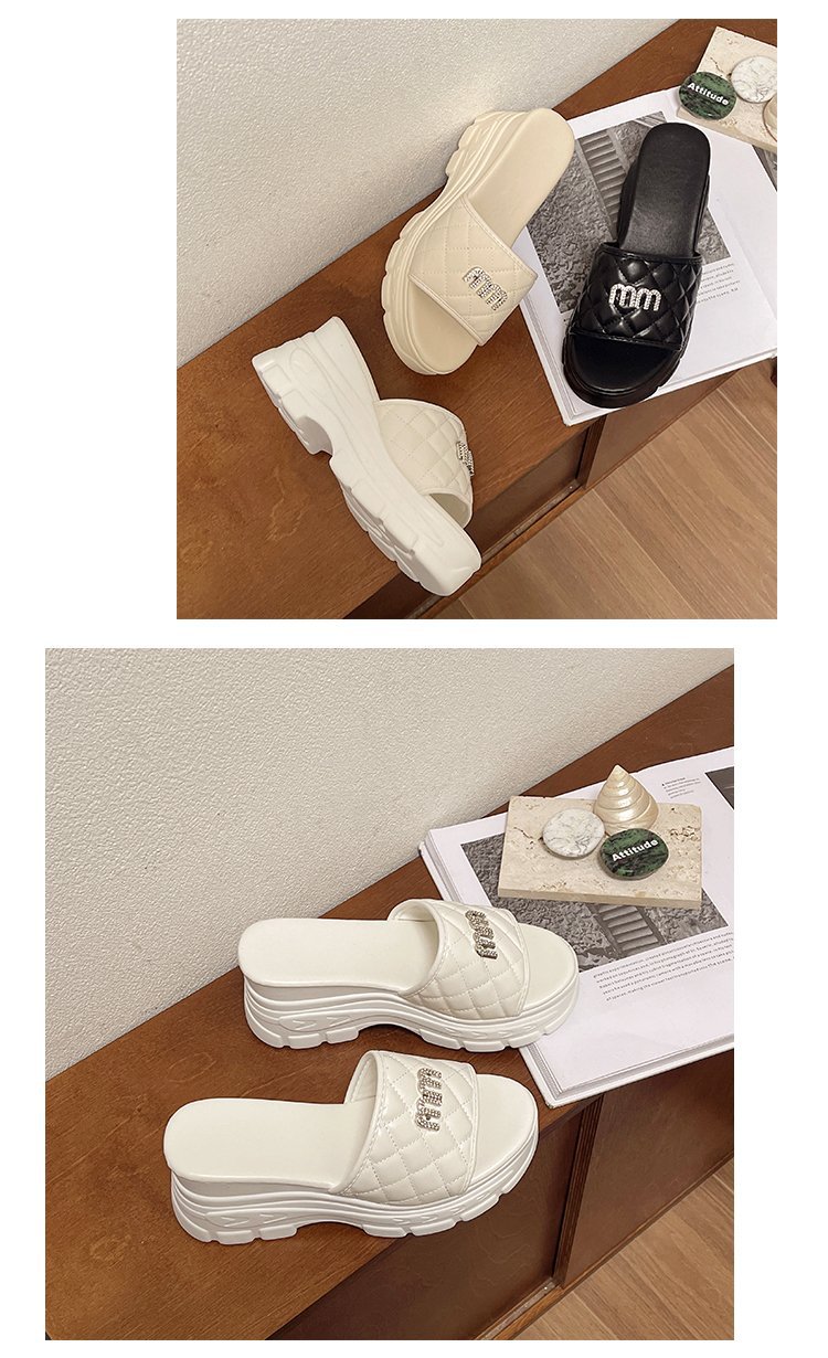 für Outwear 2024 Neue vielseitige Mode Casual High Heel Matsuke Dicke Sohle Damen Sommer Hausschuhe_voghion.com