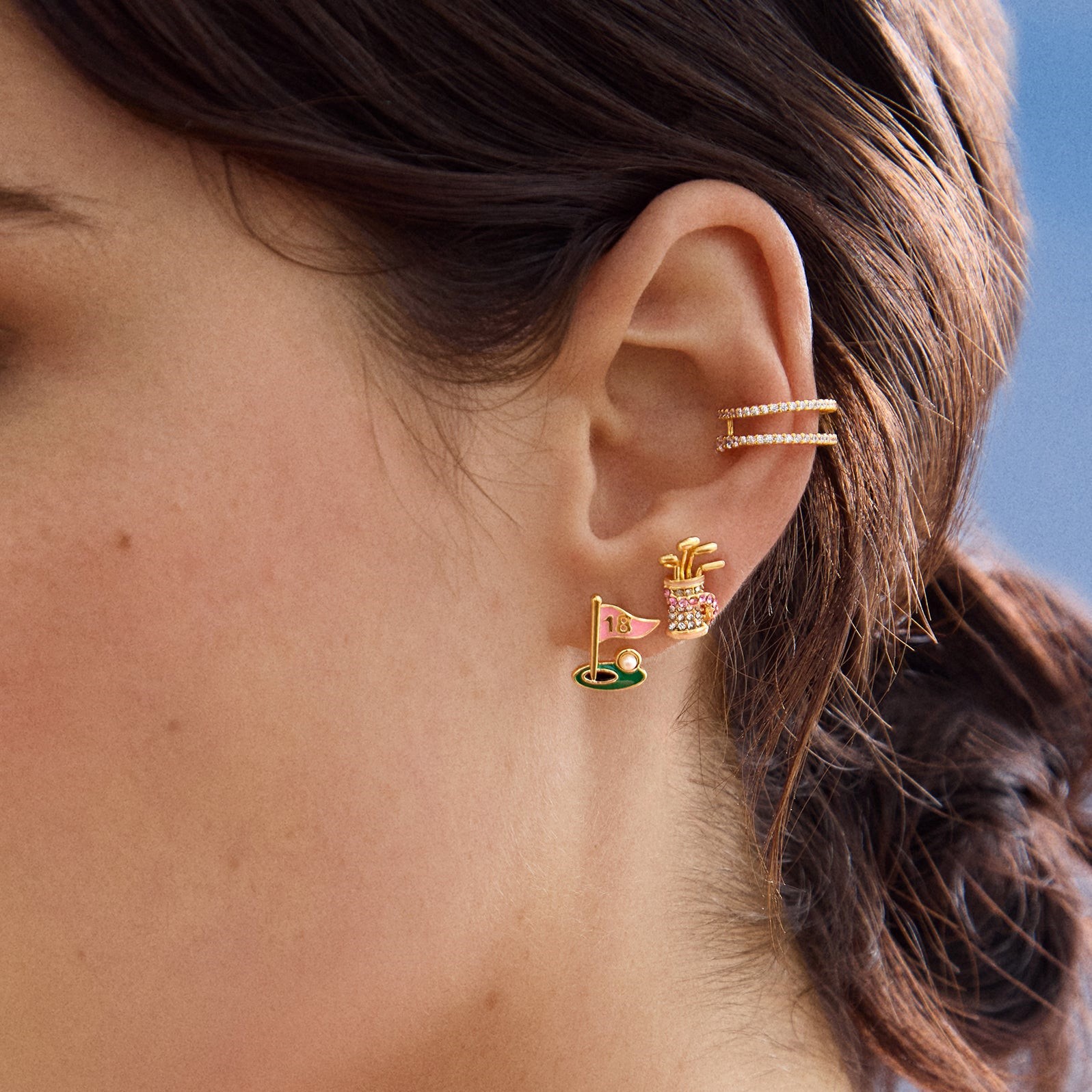 1 Par Retro Estilo Clásico Geométrico Baloncesto Fútbol Cobre Pendientes display picture 3