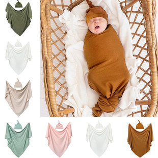Amazon swaddle blanket and hat suit newborn swaddle wrap baby swaddle blanket suitable for baby boy girl