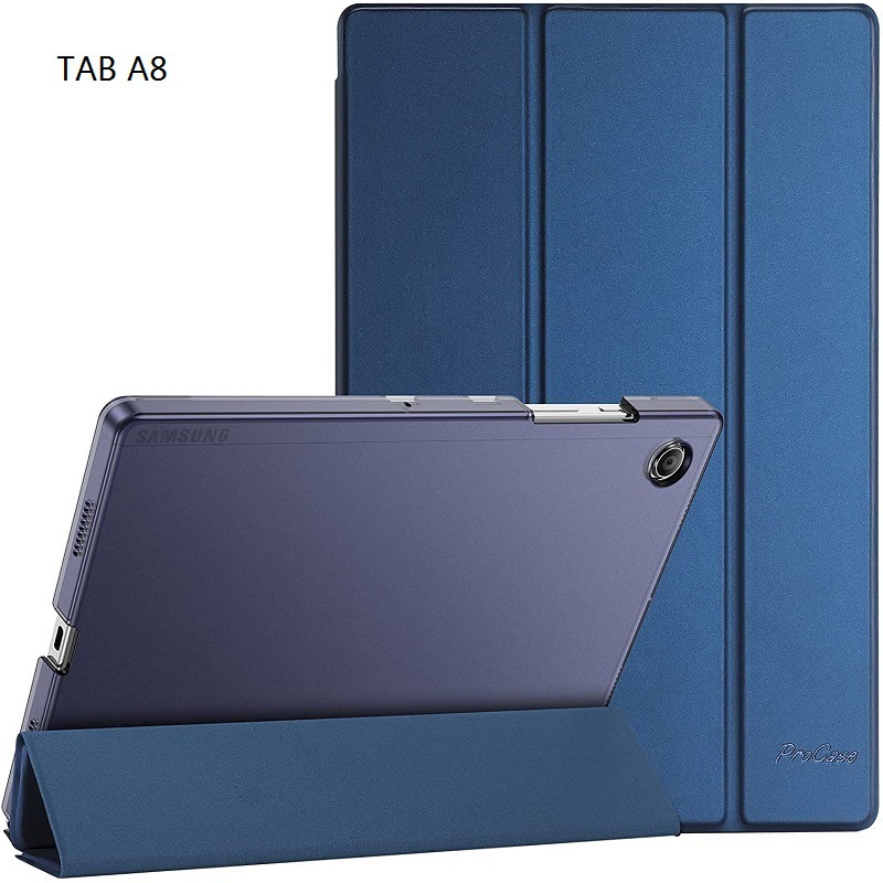 apply Samsung Flat smart cover Tab A8 2022 Fold Acrylic Transparent shell tab s8 Leather sheath s7