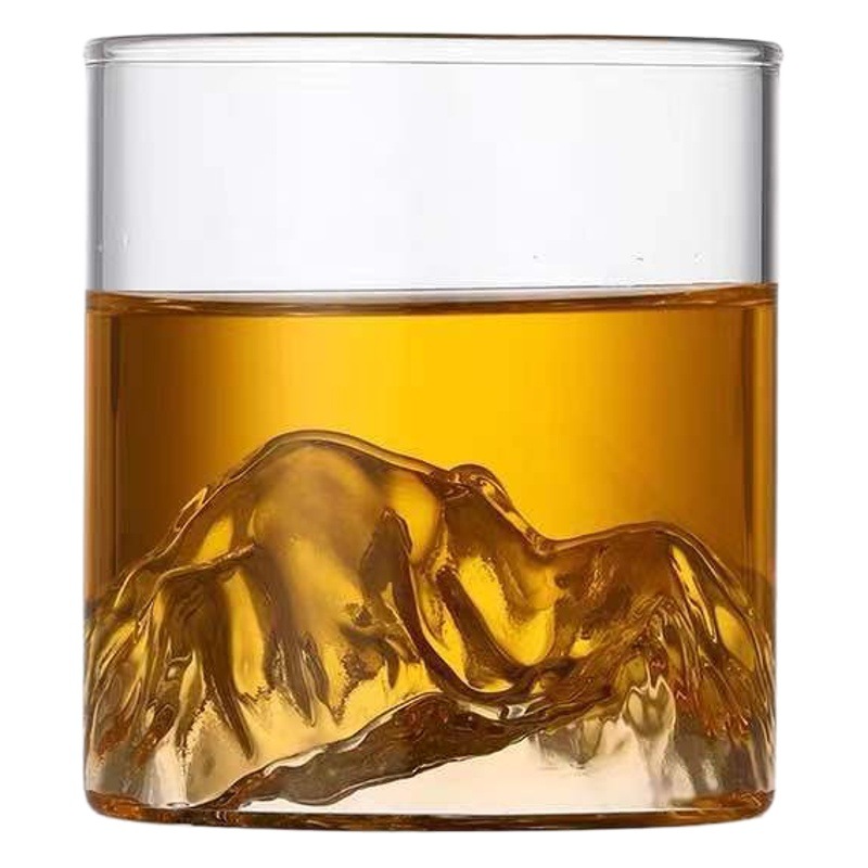 Copa Guanshan Copa de estilo japonés Monte Fuji Taza de montaña Xizanga Vidrio de whisky japonés Hogar Taza de agua de alto aspecto Creativo