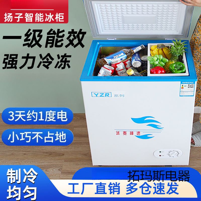 Freezer Small Large Capacity Household Freezer Refrigerated Horizontal Energy-Saving Double Door Dual Temperature Dual-Use Manufacturer Aliexpress