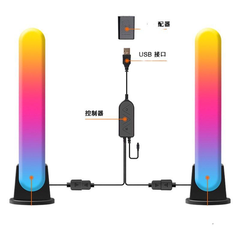 LED inteligente graffiti WiFi ordenador escritorio faro RGB magia color música pickup lámpara Bluetooth piso