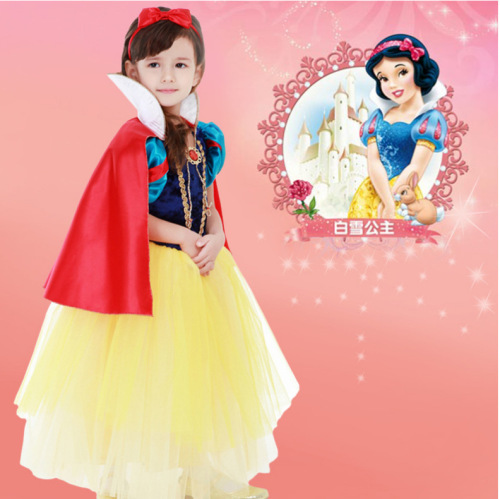 New Christmas clothing children's cosplay dress Snow White costume princess dress