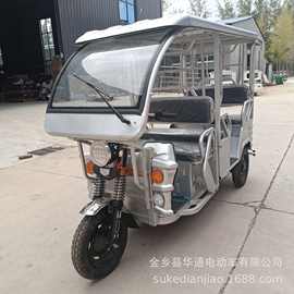 外贸出口电动版嘟嘟车简易款拉客出租组装简单成年人款电动三轮车