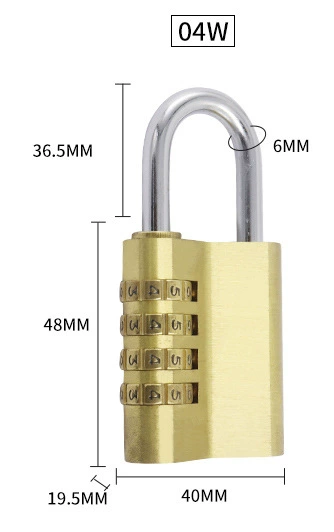 Good preference for brass hanging lock series multi -specifications multi -in -one die -cast copper core 3 dense/4 dense digital password copper lock