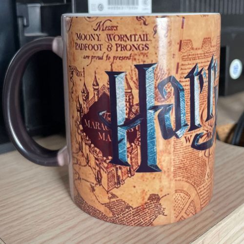 Amazon Harry Potter Magic Map Color-Changing Cup Student Dorm Thermal Sensing Ceramic Magic Coffee Mug