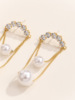 Earrings from pearl, trend silver needle, 2022, Japanese and Korean, simple and elegant design, silver 925 sample