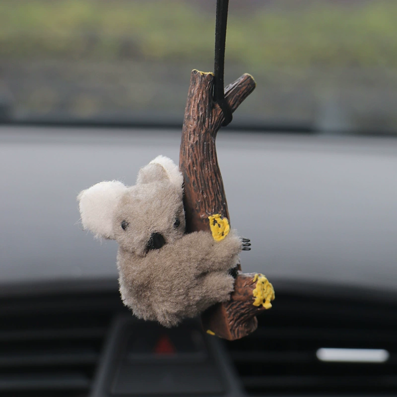 Коала автомобильный кулон новый милый плюшевый автомобильный кулон украшения автомобиля коала лазать по деревьям висит на качелях
