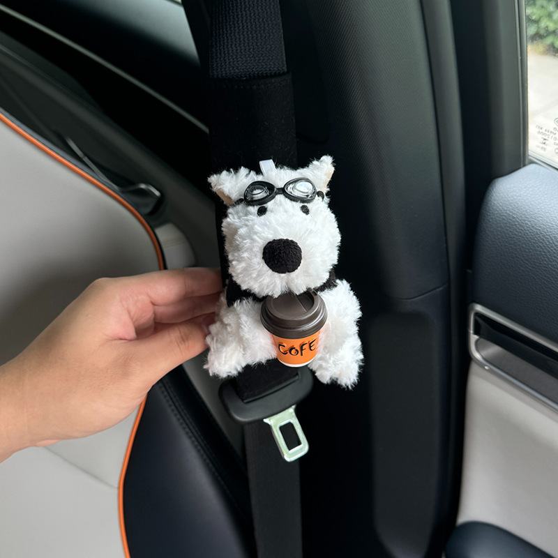 Funda Protectora de Hombro para Cinturón de Seguridad de Peluche Anti-desgaste para Coche
