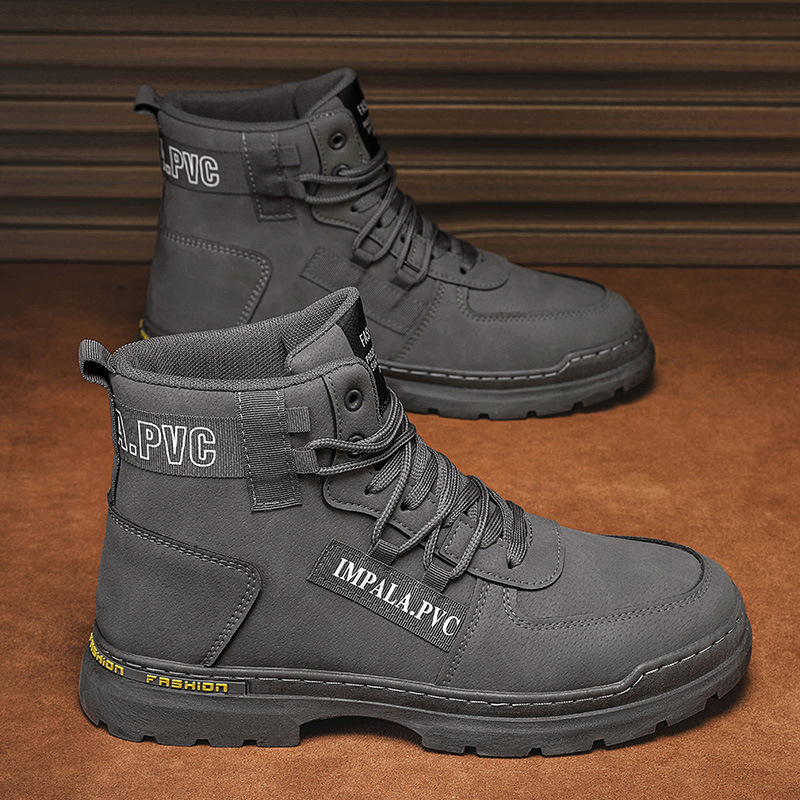 Zapatos de Protección Laboral para Hombre, Estilo 2025, Impermeables, Antideslizantes, Calzado de Trabajo, Botas Deportivas de Invierno de Caña Alta Estilo Martin