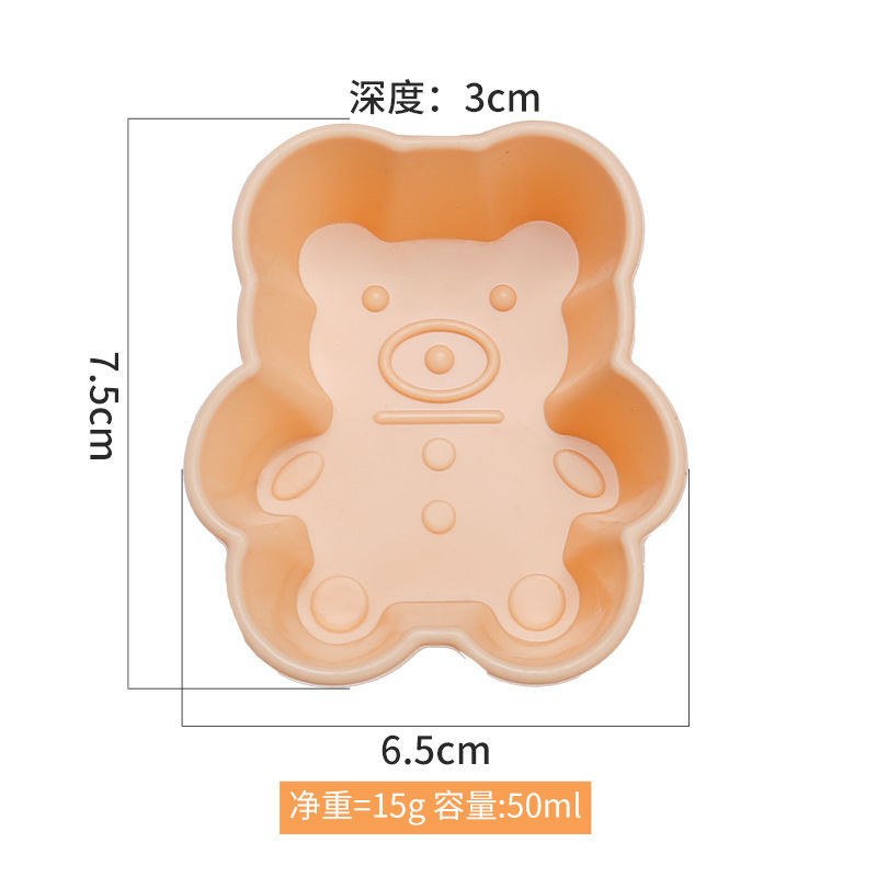 蒸し米餅焼きケーキカップ厚手の卵カップ熊ハート形シリカゲルマフィン風金型|undefined