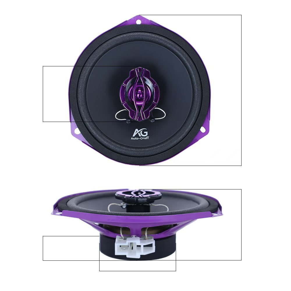 Car Audio Modification 6.5inch Coaxial Speaker Triangle Mid-Bass Car-Mounted Modified Speaker Ag-P6.0