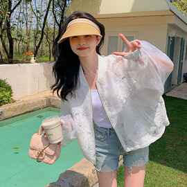 女装夏装2026新款夏装女装提花镂空防晒服