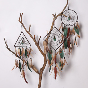 Indian dream catcher hanging decoration wind chime ins Mori triangle creative dream catcher wholesale dream catcher pendant