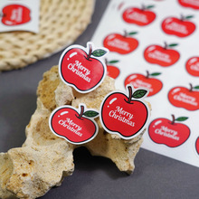 100枚圣诞苹果贴纸礼物包装装饰贴纸手机壳手账水杯圣诞节日贴画