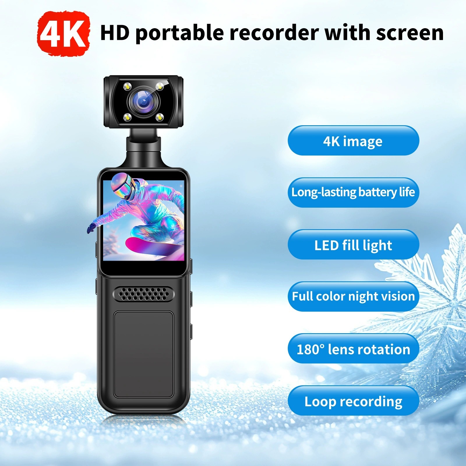 M12 Cross-Border Hot-Selling Handheld Camera Portable Wifi Body-Worn Camera Law Enforcement Recorder Outdoor Camera