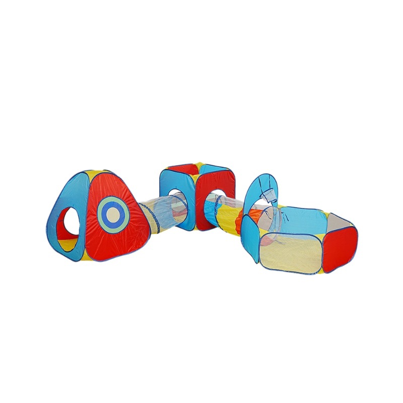 Color combinado de cinco piezas de tienda de campaña para niños plegable portátil interior 3 en 1 tienda de campaña para niños