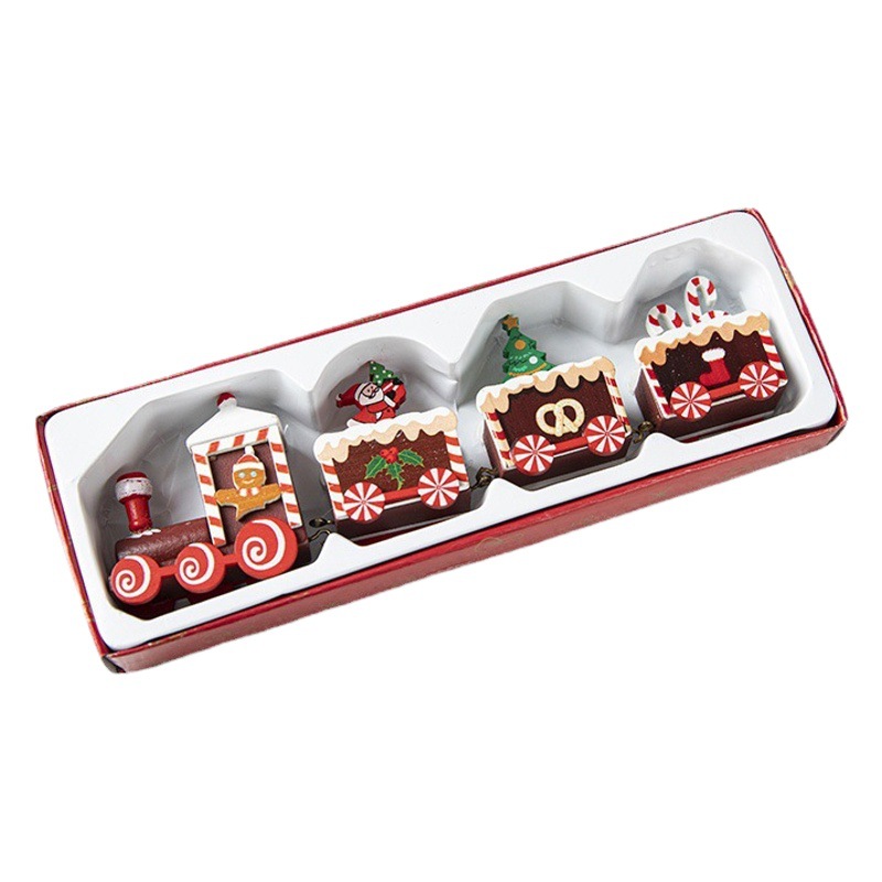 Hong Kong Heng regalo de Navidad de madera pintado tren decoración joyería creativa decoración vacaciones diseño image 1