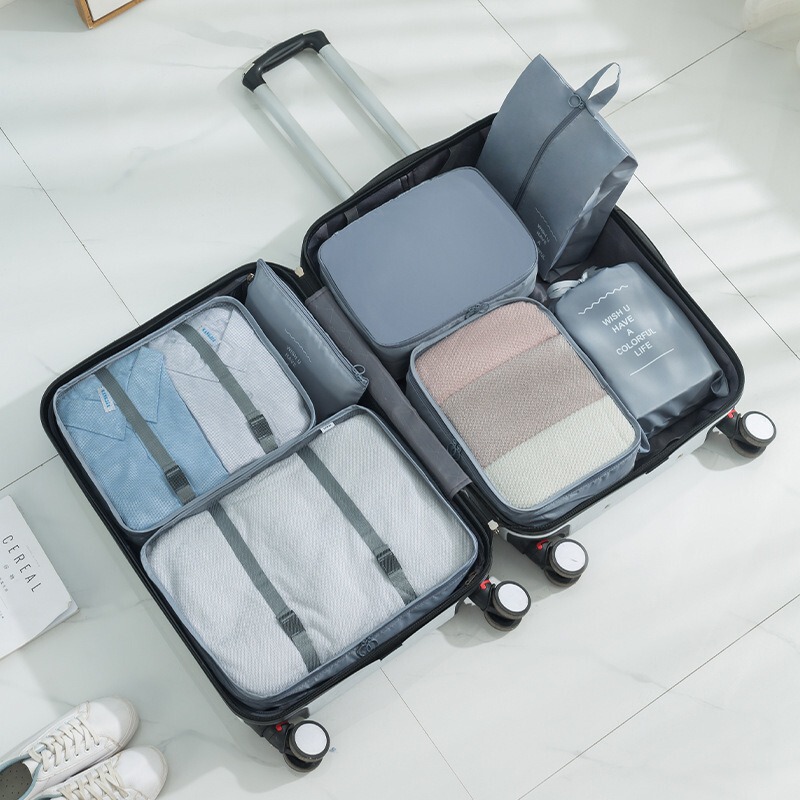 Travel Seven-Piece Storage Bag, Clothing Storage Bag, Portable Large-Capacity Suitcase, Classified Storage Clothing Bag Travel Seven-Piece Storage Bag, Clothing Storage Bag, Portable Large-Capacity Suitcase, Classified Storage Clothing Bag