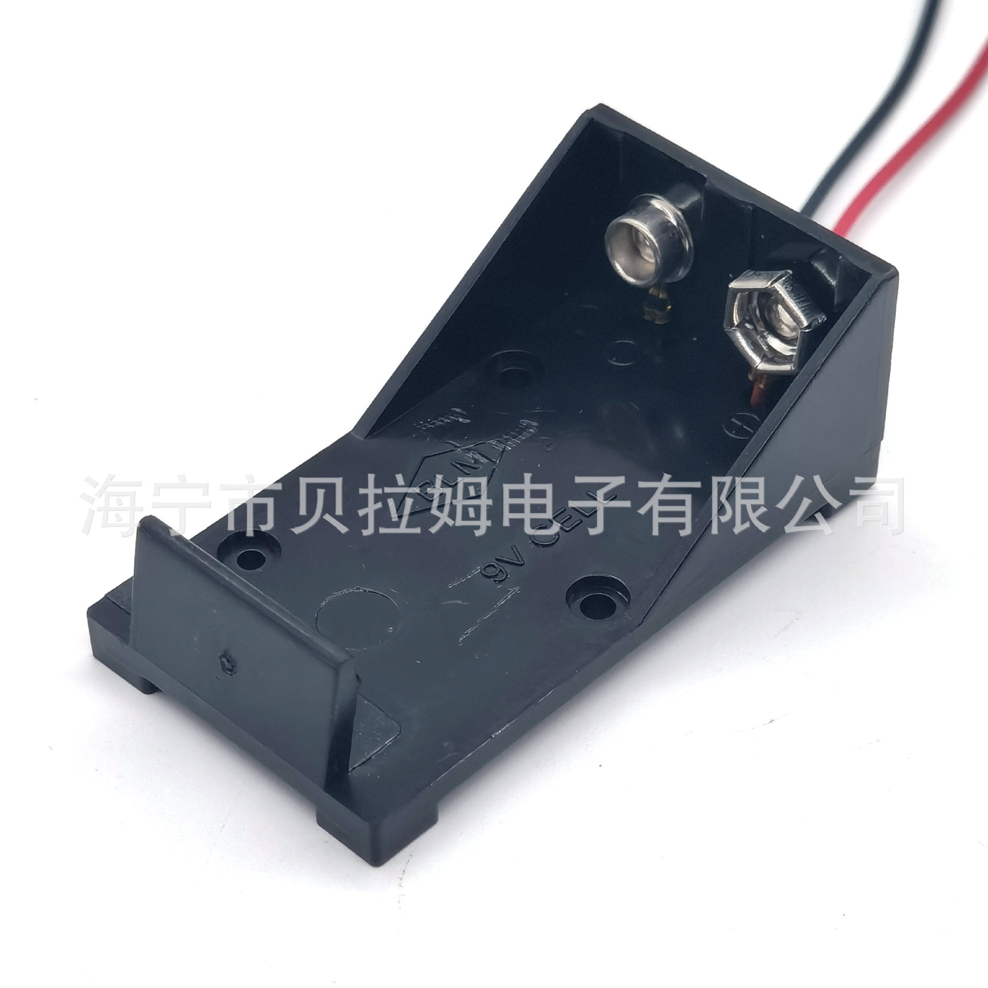 9V、6F22 、6LR61、九伏三孔导线电池盒