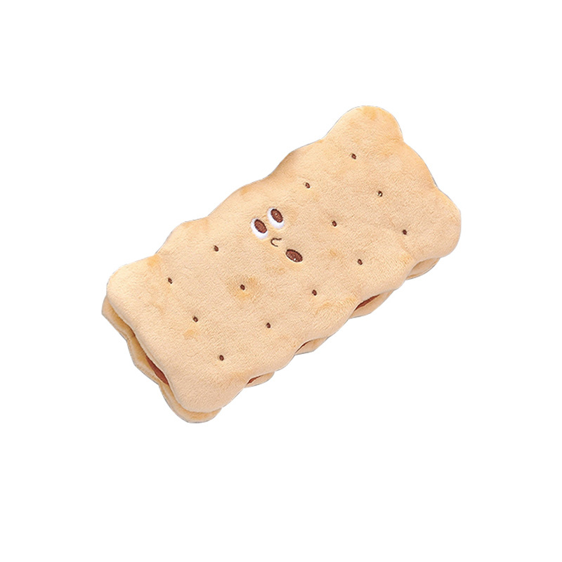 模造サンドイッチビスケット筆袋小中学生かわいい鉛筆袋シンプルな大容量かわいいぬいぐるみケース