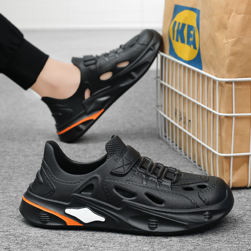 2025 Baotou Croc Shoes メンズ ドライビング ソフトソール サンダル アウターウェア 夏用 滑り止め ココナッツ ビーチシューズ|undefined