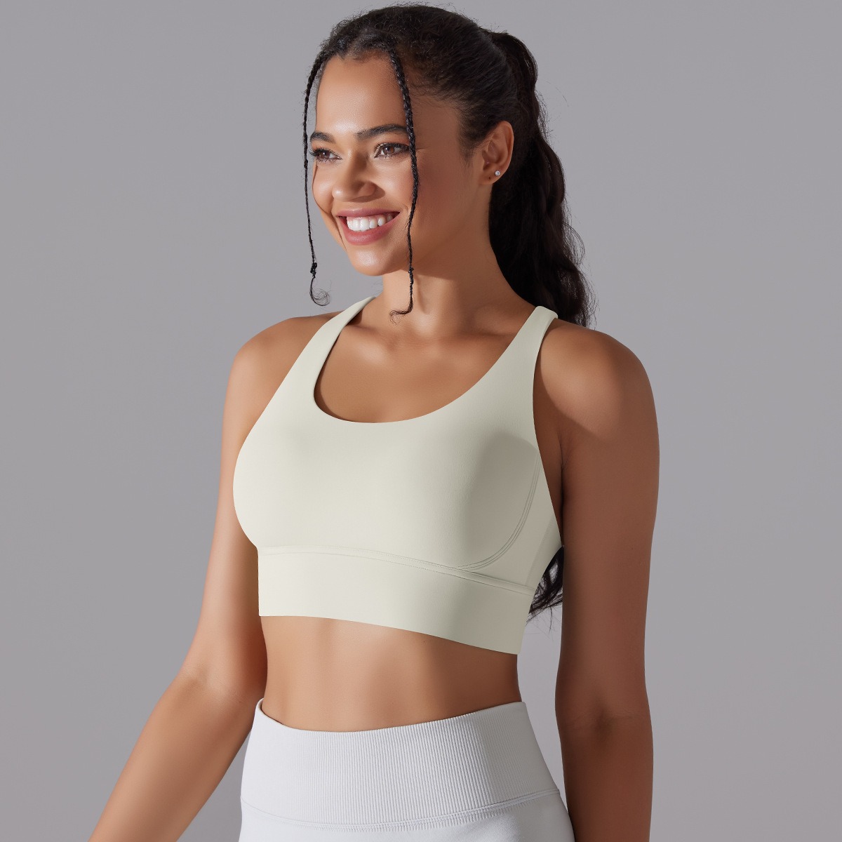 127g Weight Sleeveless Sleeve Length Nylon, Spandex Fabric Type Short Top Length Halter Crisscross Tank Tops Type Fitness, Yoga Occasion U Neck Neckline Solid Color Pattern Sports Style Sports Solid Color Nylon Spandex U Neck Active Tops Halter Crisscross Tank 149