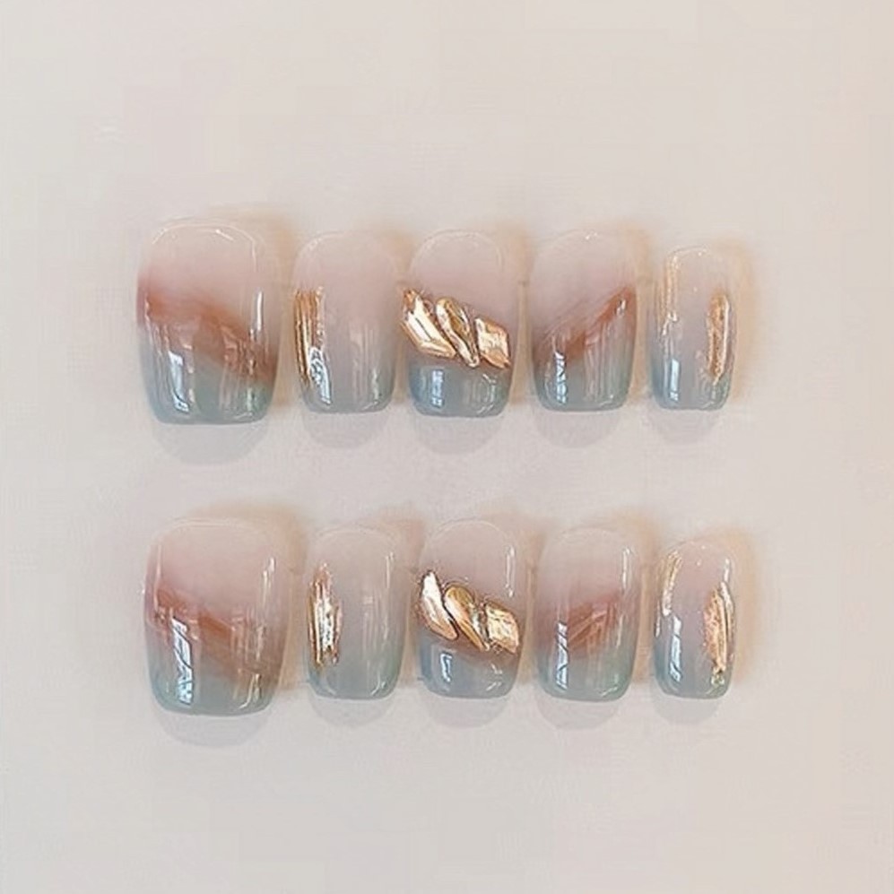 Yiyi Dance 10 piezas de uñas hechas a mano, terapia de luz, uñas, dopamina, uñas, uñas, parches al por mayor